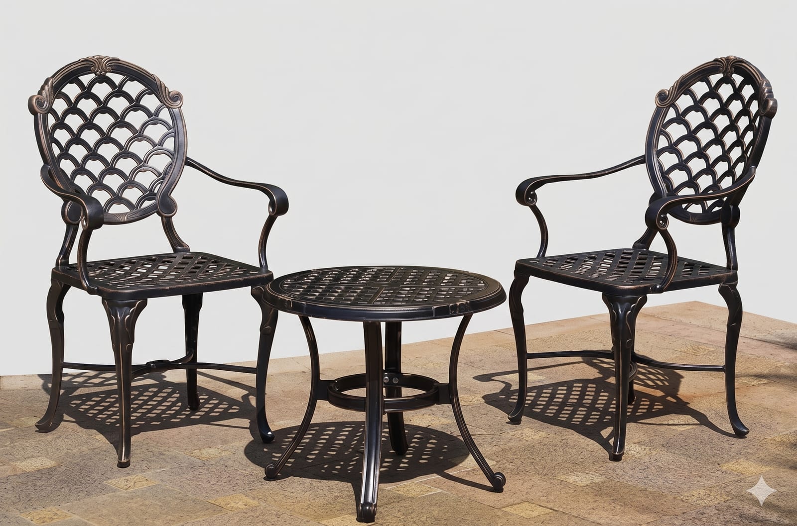Modern Lattice Bistro Set (2-seater)